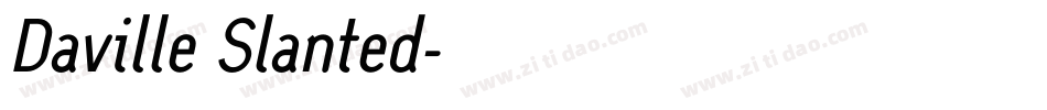 Daville Slanted字体转换